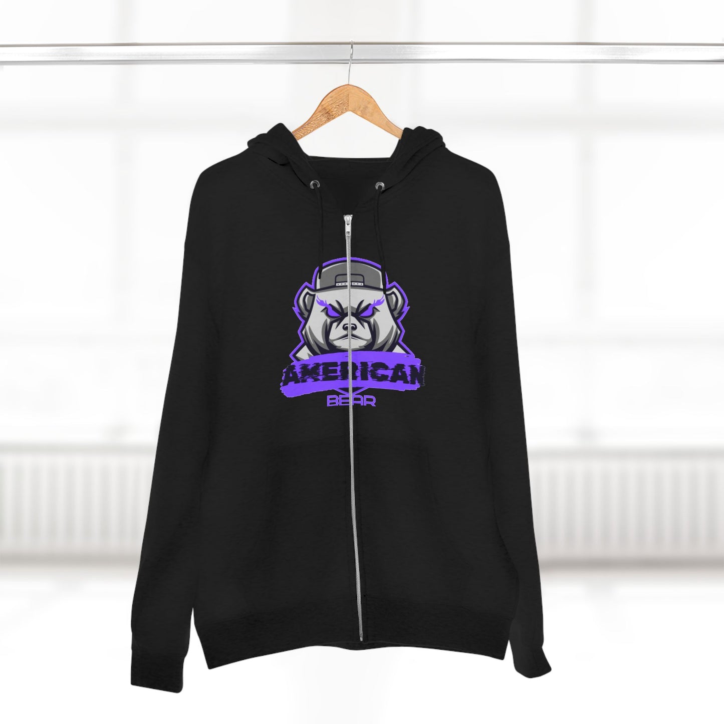 American Bear Purple Sweat à capuche