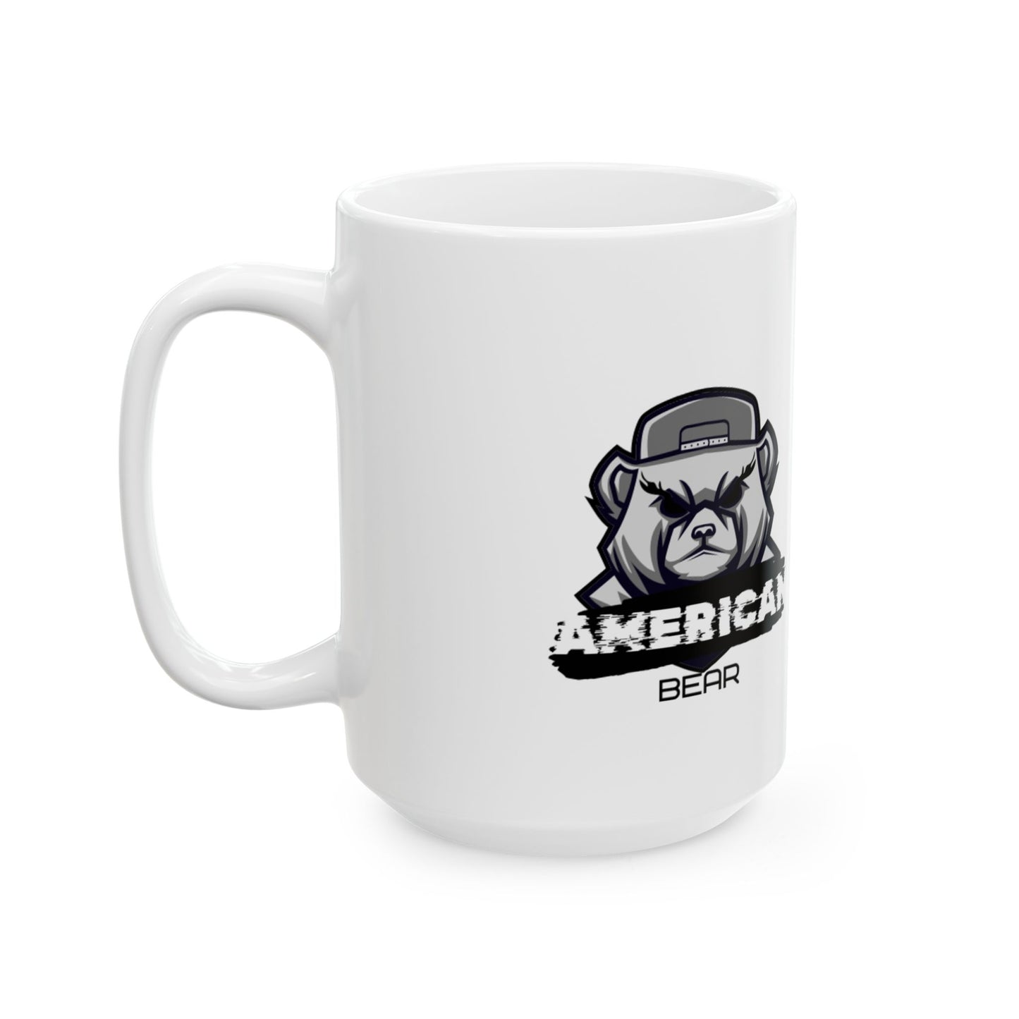 Américan Bear Logo & Texte Mug, (11oz, 15oz)