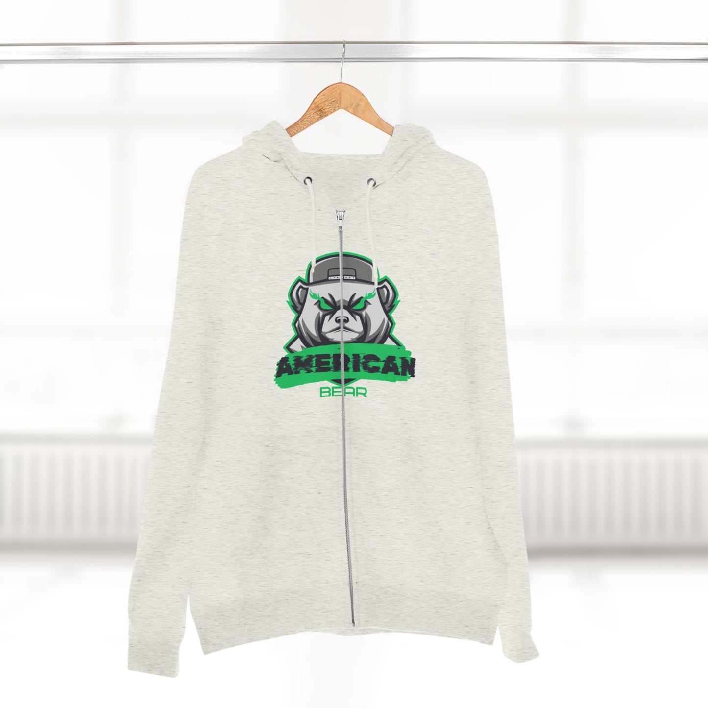 American Bear Green Sweat à capuche