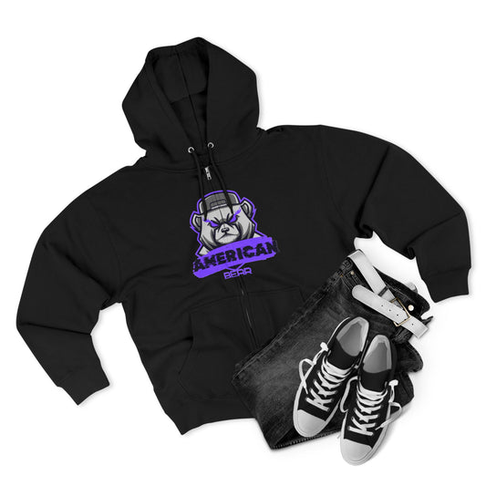 American Bear Purple Sweat à capuche