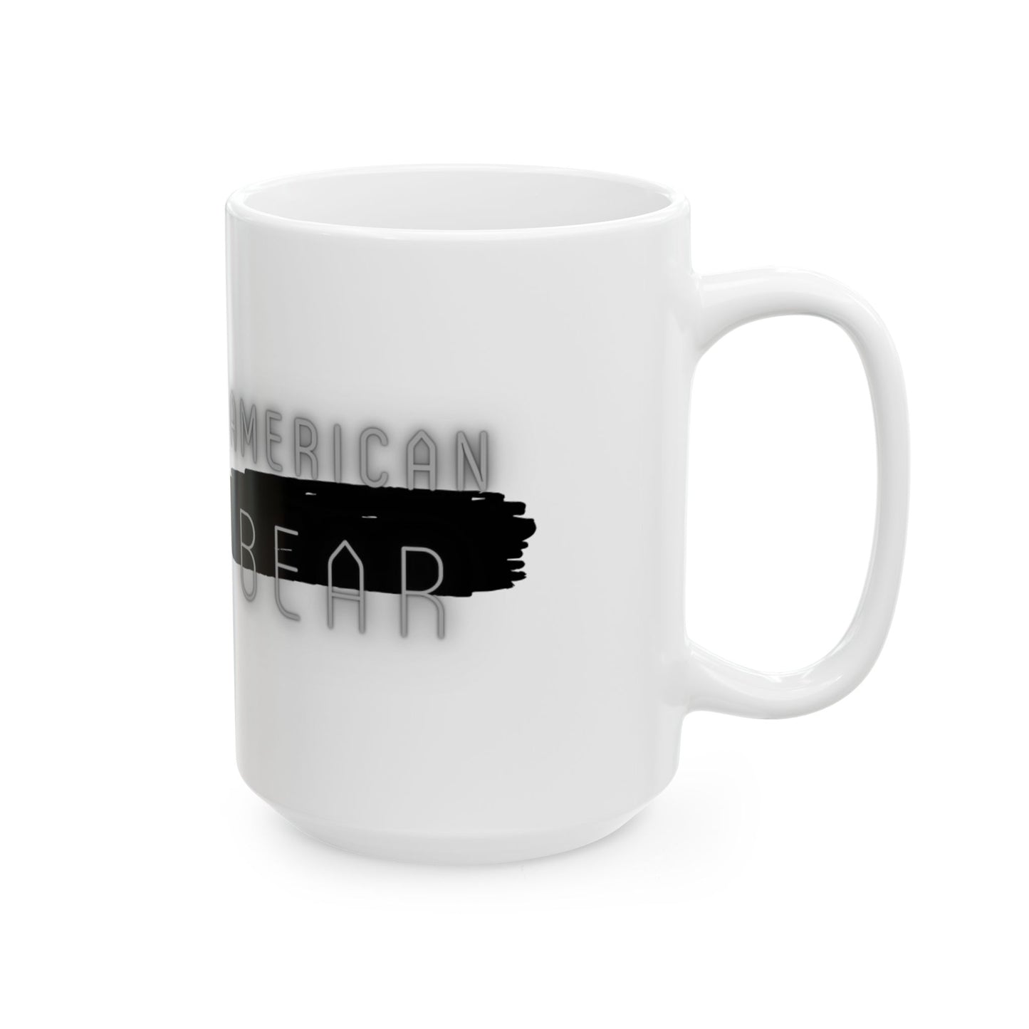 Américan Bear Logo & Texte Mug, (11oz, 15oz)