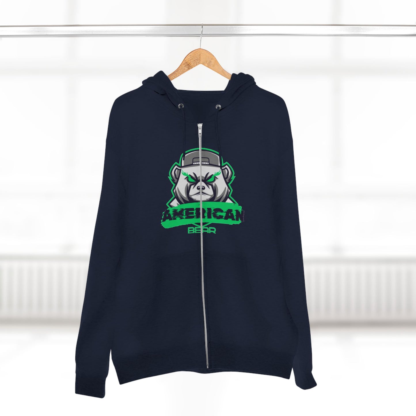 American Bear Green Sweat à capuche