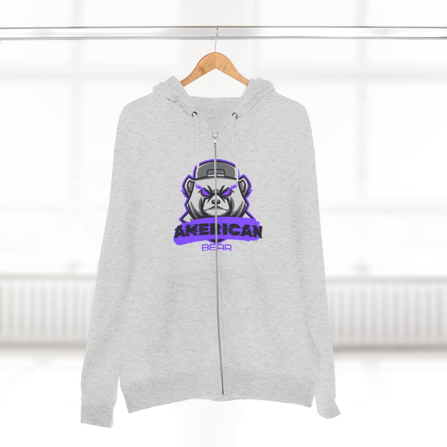 American Bear Purple Sweat à capuche