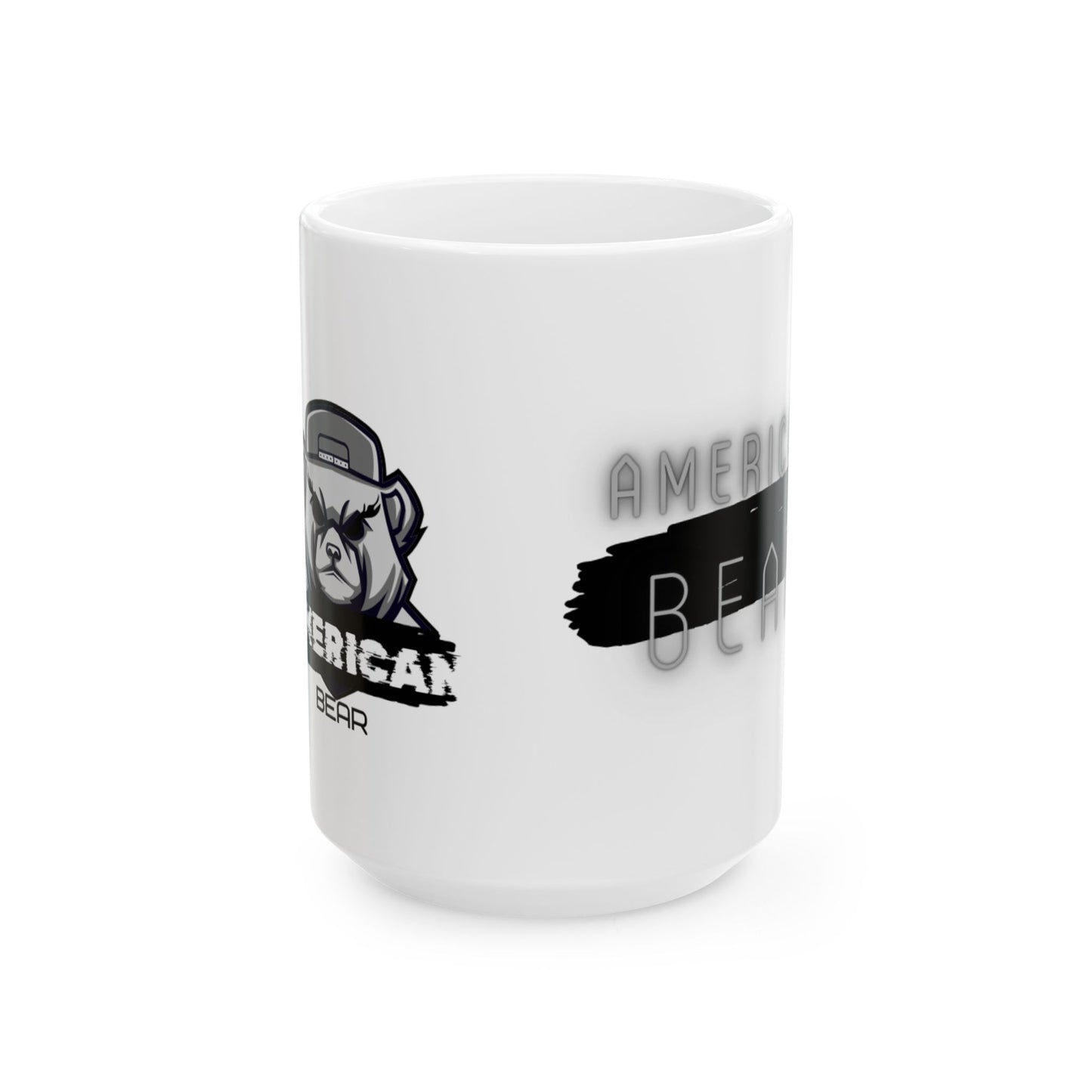 Américan Bear Logo & Texte Mug, (11oz, 15oz)