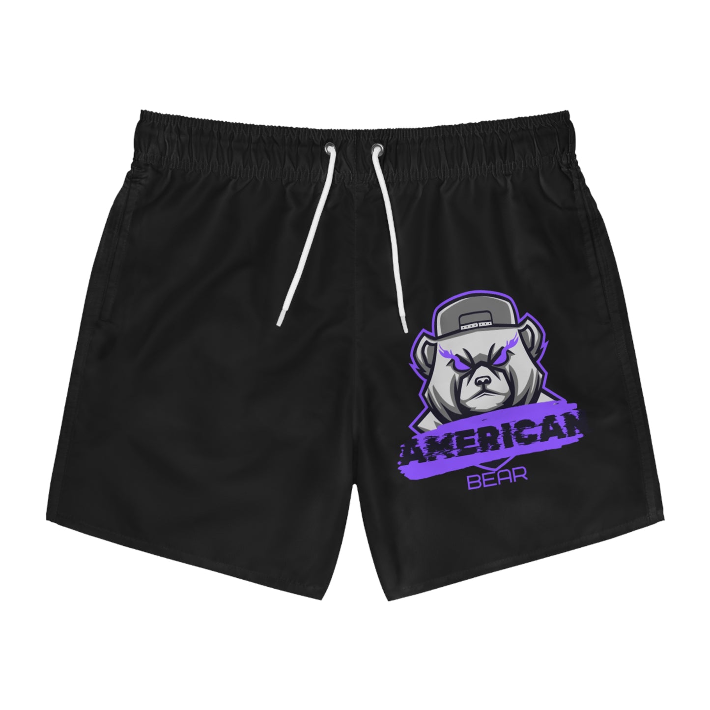 Short de Bain American Bear Logo + Texte